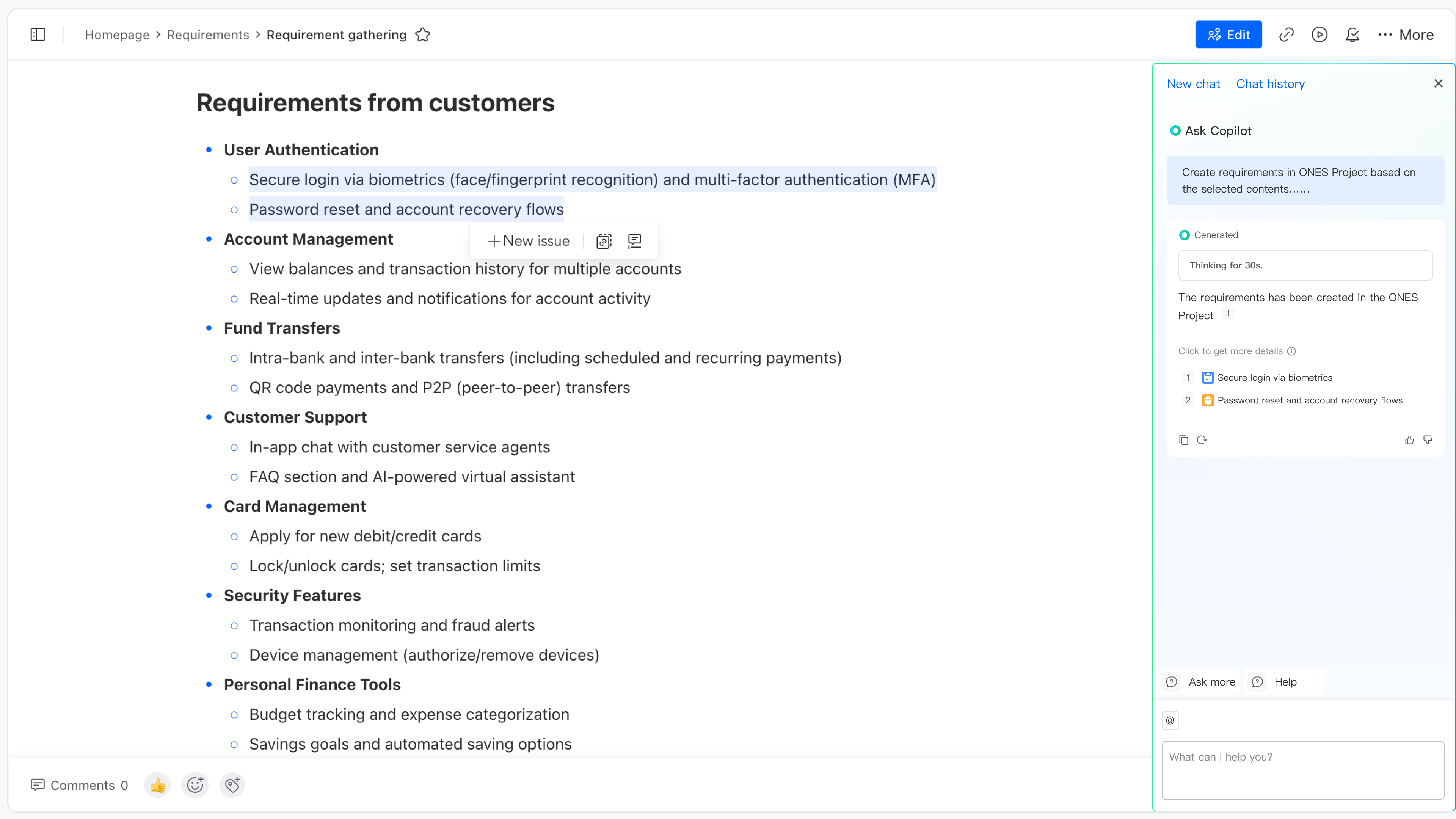 Intelligent Requirement Management – ONES Software Development Platform