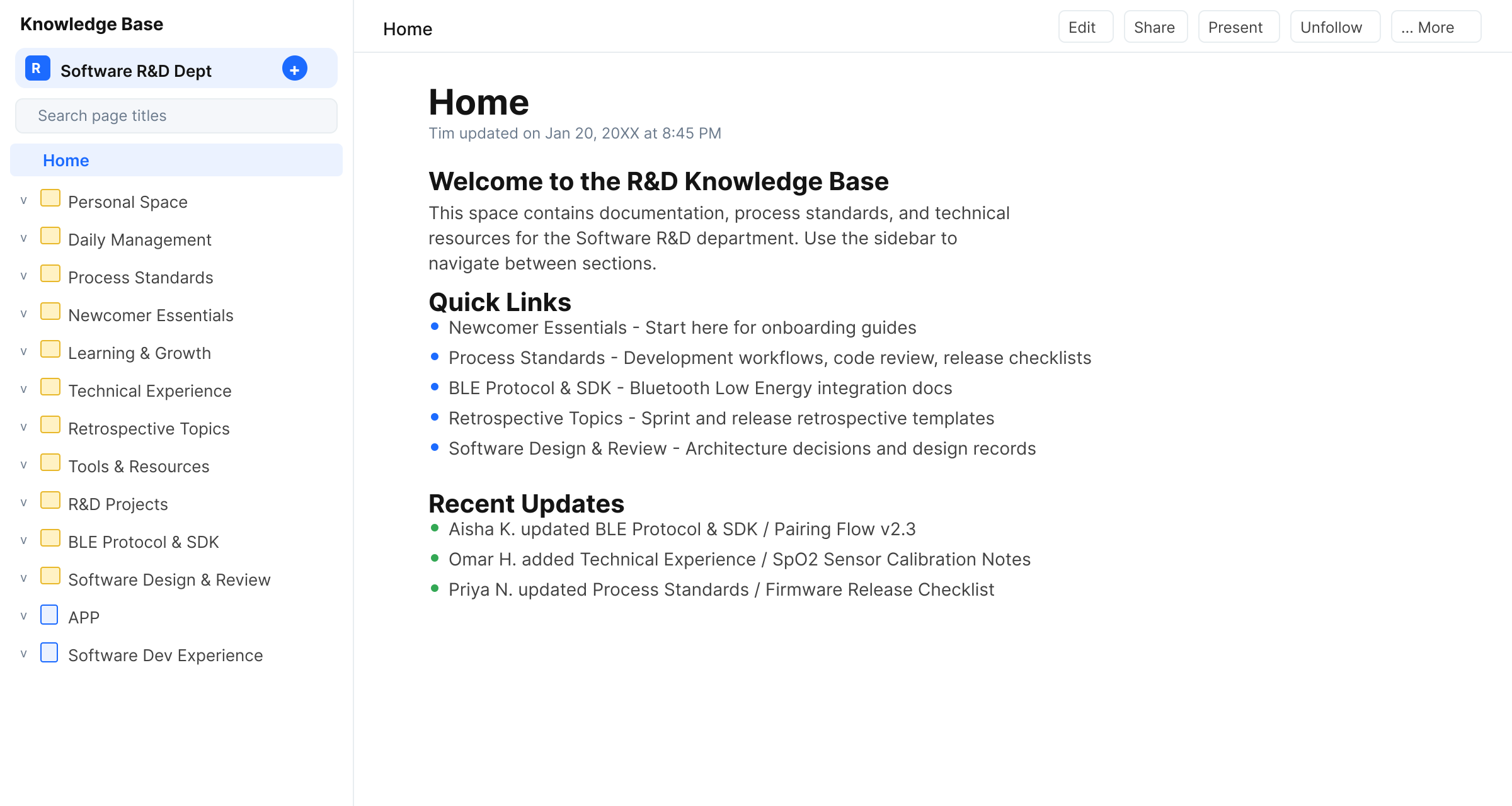 Wiki knowledge base