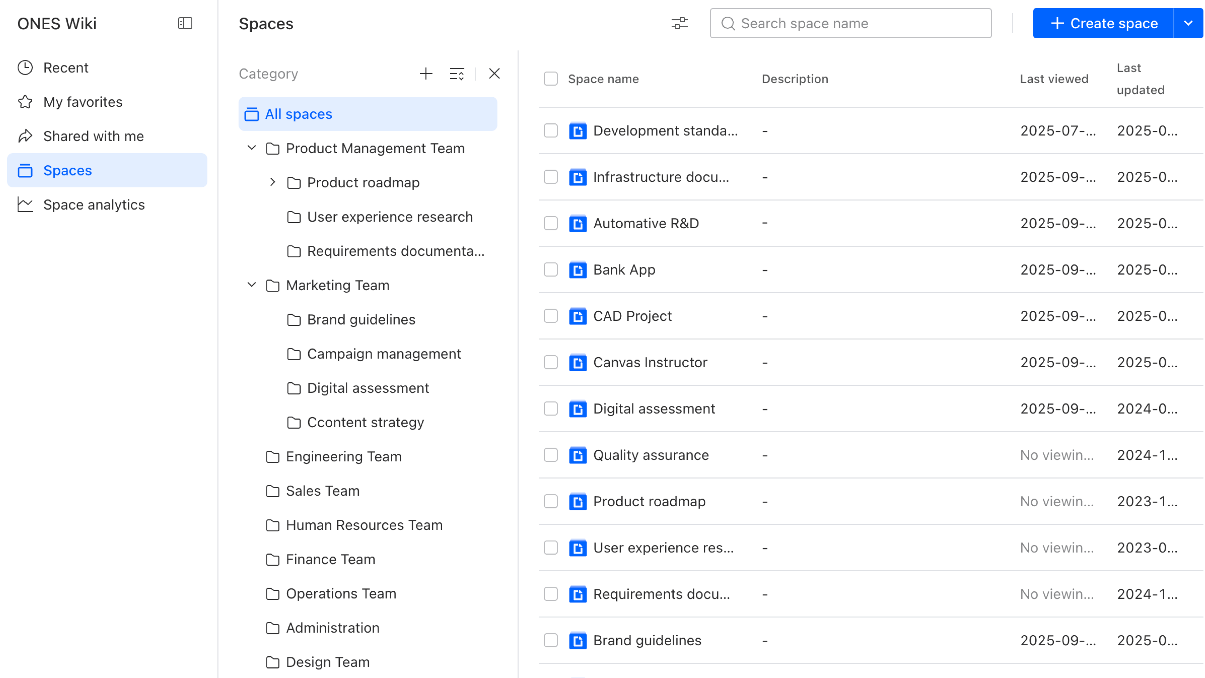 Document Management Interface